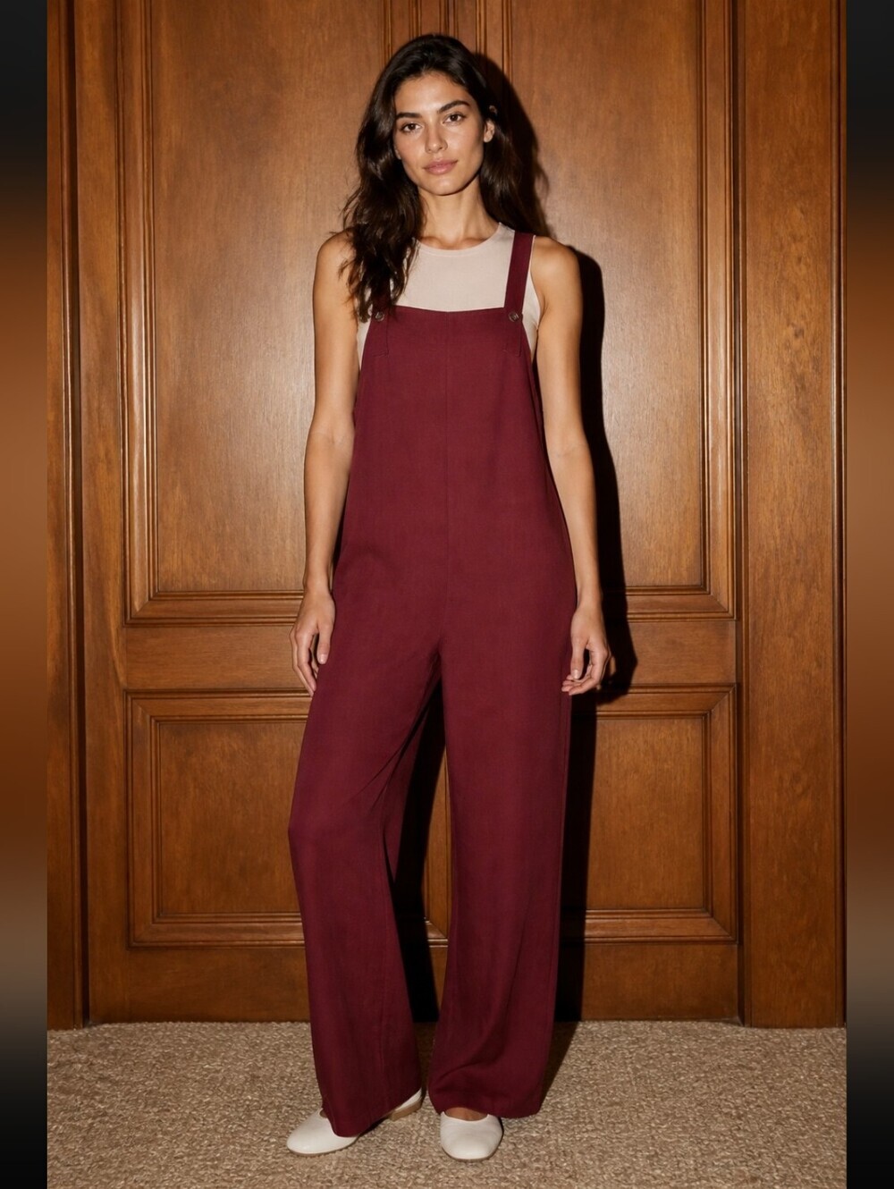 Shein Overall Jumpsuit Color Mauve Size Large